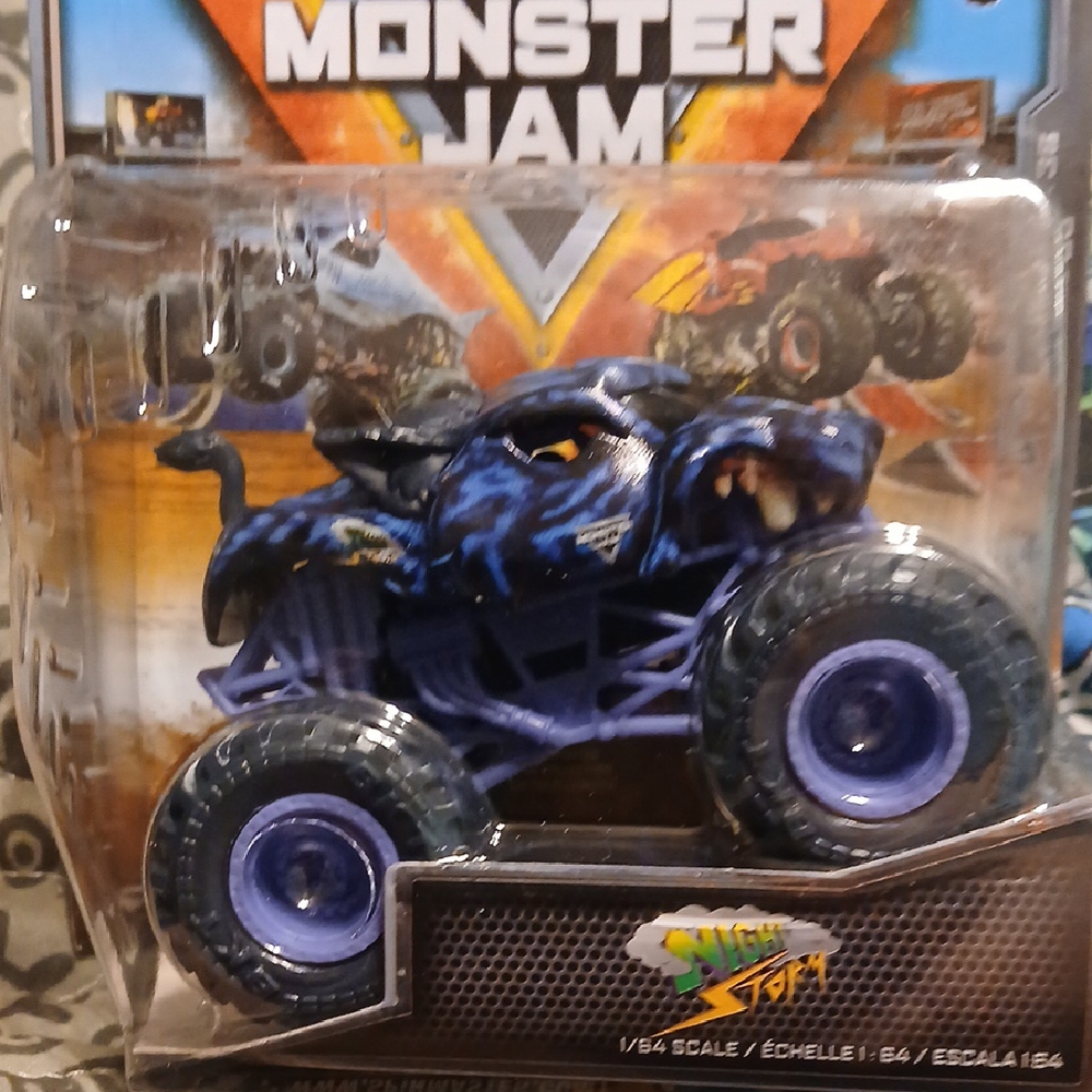 Hot Wheels Night Storm Blue Monster Truck Toy FELINE